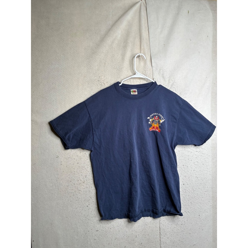 Fruit of the Loom Metro Fire Sacramento Clown T-Shirt Navy Blue XL 2006